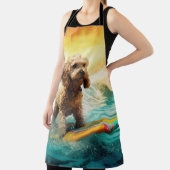 Cockapoo Beach Surfen Schilderij Schort (Insitu)