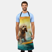 Cockapoo Beach Surfen Schilderij Schort (Gedragen)