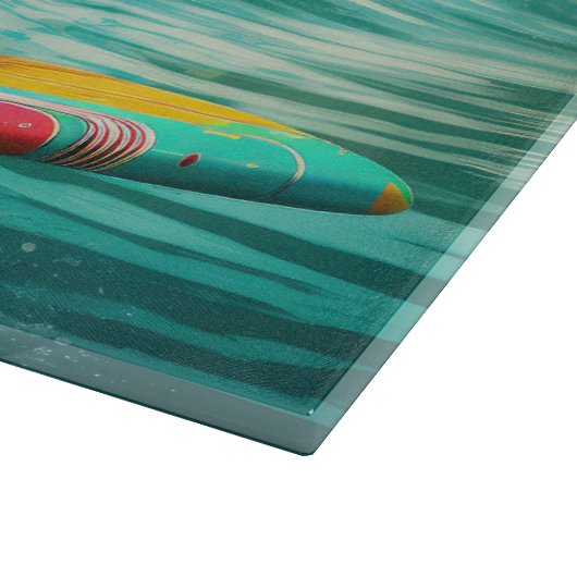 Cockapoo Beach Surfen Schilderij Snijplank (Hoek)