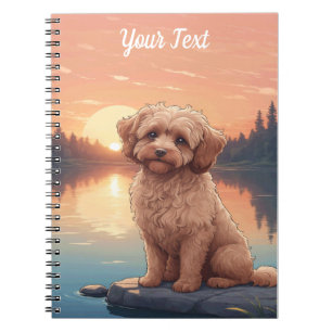 Cockapoo bij het meer notitieboek