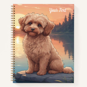 Cockapoo bij het meer notitieboek