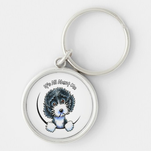 Cockapoo Black Parti IAAM Sleutelhanger (Voorkant)