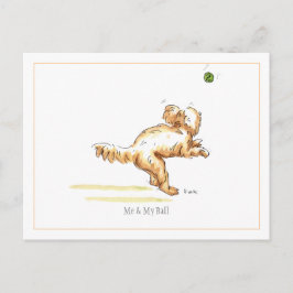 Cockapoo-Briefkaart "Ik en mijn bal" Briefkaart