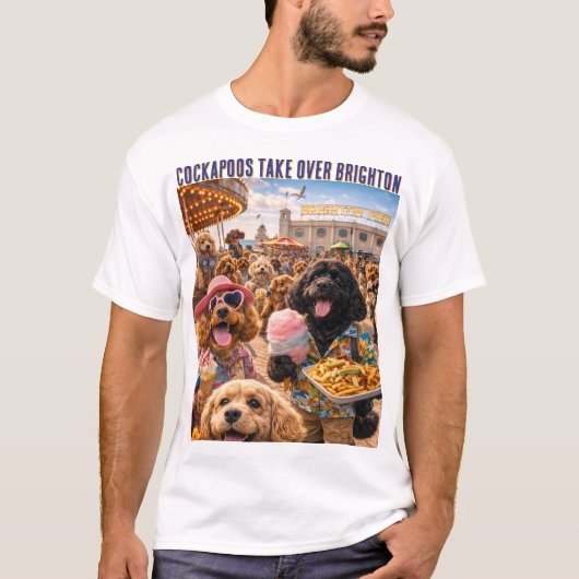 Cockapoo Brighton T-shirt Grappige Hond Honden Cad (Voorkant)