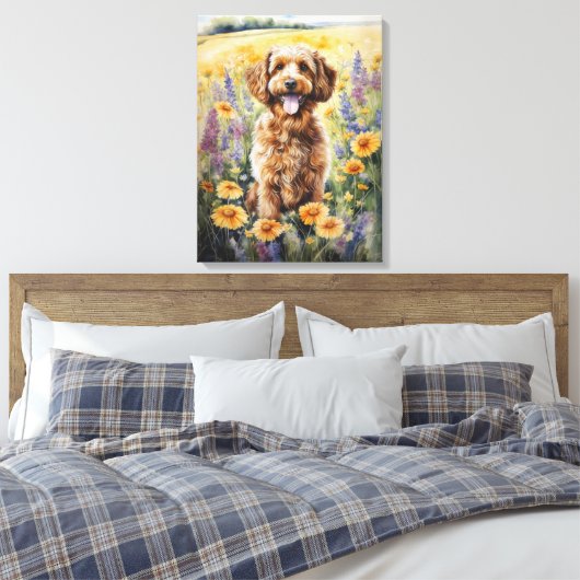 Cockapoo Canvas Afdruk (Insitu (Slaapkamer))
