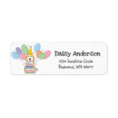 Cockapoo Cavapoo Verjaardagsfeestje retouradres Etiket (Voorkant)