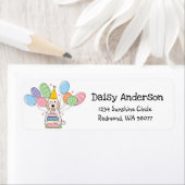 Cockapoo Cavapoo Verjaardagsfeestje retouradres Etiket (Insitu)