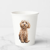 Cockapoo Cavoodle Labradole Cute Puppy Dog - Pood Papieren Bekers (Voorkant)