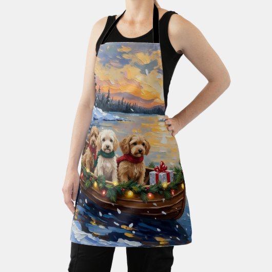 Cockapoo Christmas Boat Holiday Schort (Insitu)