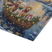 Cockapoo Christmas Boat Holiday Snijplank (Hoek)