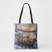 Cockapoo Christmas Boat Holiday Tote Bag (Voorkant)