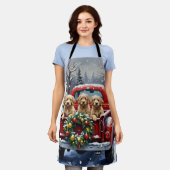 Cockapoo Christmas Red Truck Holiday Schort (Gedragen)