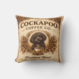 Cockapoo Coffee Co Pillow | Dog Lover Cushion Gift Kussen
