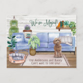 Cockapoo Cozy New Home Moving Aankondigingskaart (Voorkant)