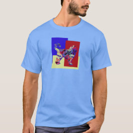 Cockapoo Cute Pet Dog Silhouette RYB TriColor T-shirt