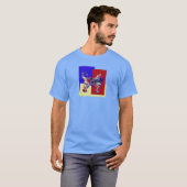 Cockapoo Cute Pet Dog Silhouette RYB TriColor T-shirt (Voorkant volledig)