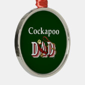 Cockapoo DAD Metalen Ornament (Rechts)