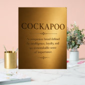 Cockapoo Definitie Cadeau Plaquette – Grappige Hon Acryl Bord (Huwelijk)