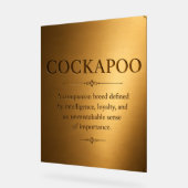 Cockapoo Definitie Cadeau Plaquette – Grappige Hon Acryl Bord (Hoek)