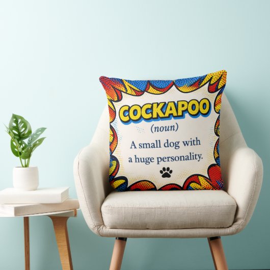 Cockapoo Definitie Kussen Grappig Hond Kussen Cade (Stoel)
