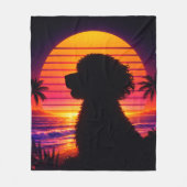 Cockapoo dekens- Retro Cockapoo Hond Liefhebber Ca Fleece Deken (Voorkant)