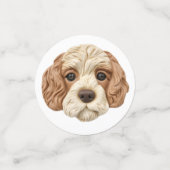 Cockapoo Dog 3D geïnspireerd Confetti (Kleine voorkant)