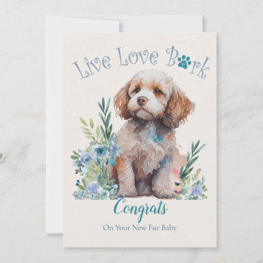 Cockapoo Dog Adoptie, Gotcha Dag Kaart (Voorkant)