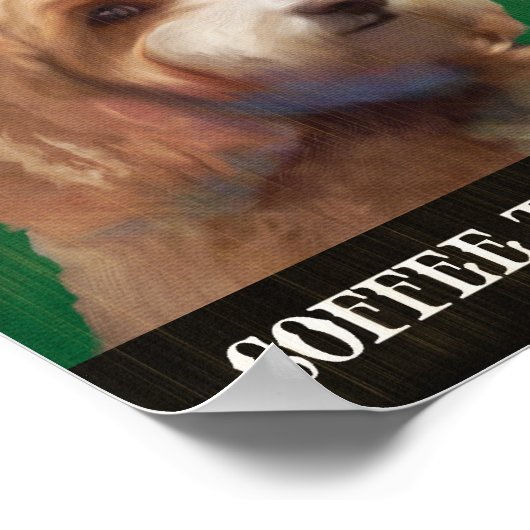Cockapoo Dog Art Poster - Organic Coffee Company (Hoek)