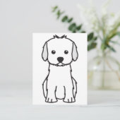 Cockapoo Dog Cartoon Briefkaart (Staand voorkant)