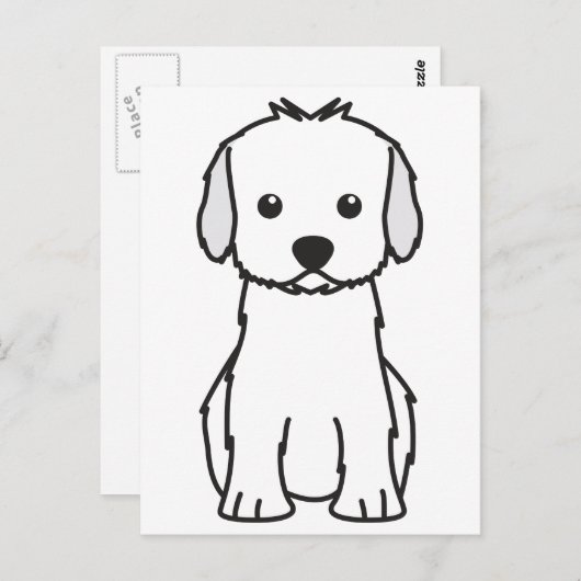 Cockapoo Dog Cartoon Briefkaart (Voorkant / Achterkant)