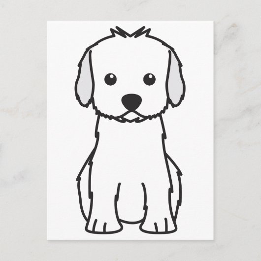 Cockapoo Dog Cartoon Briefkaart (Voorkant)