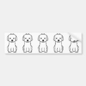 Cockapoo Dog Cartoon Bumpersticker (Voorkant)