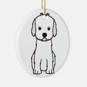 Cockapoo Dog Cartoon Keramisch Ornament (Rechts)