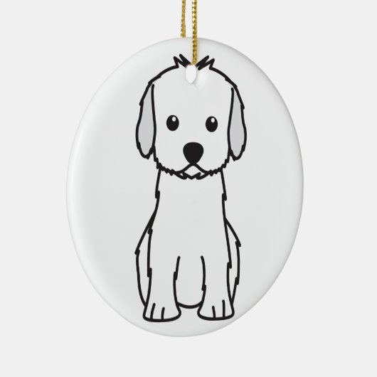 Cockapoo Dog Cartoon Keramisch Ornament (Rechts)