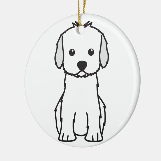 Cockapoo Dog Cartoon Keramisch Ornament (Links)
