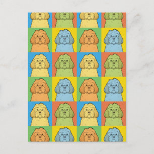 Cockapoo Dog Cartoon Pop-Art Briefkaart