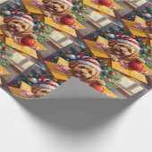 Cockapoo Dog Christmas Gift Box Surprise Cadeaupapier (Hoek)