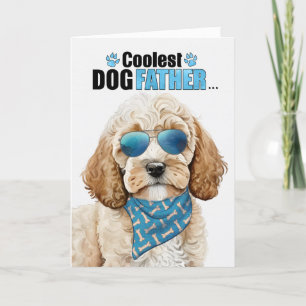 Cockapoo Dog Coolest Dad Ooit Vaderdag Feestdagen Kaart