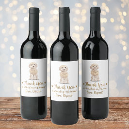 Cockapoo Dog I Do To Wedding Wine Label Wijn Etiket