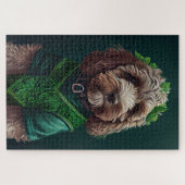 Cockapoo Dog in St. Patrick's Day Dress Legpuzzel (Horizontaal)