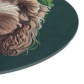 Cockapoo Dog in St. Patrick's Day Dress Snijplank (Hoek)