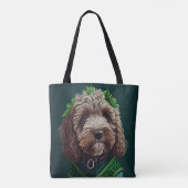 Cockapoo Dog in St. Patrick's Day Dress Tote Bag (Achterkant)