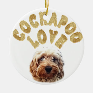 Cockapoo Dog Keramisch Ornament