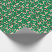 Cockapoo Dog kerstvakantie Cadeaupapier (Hoek)