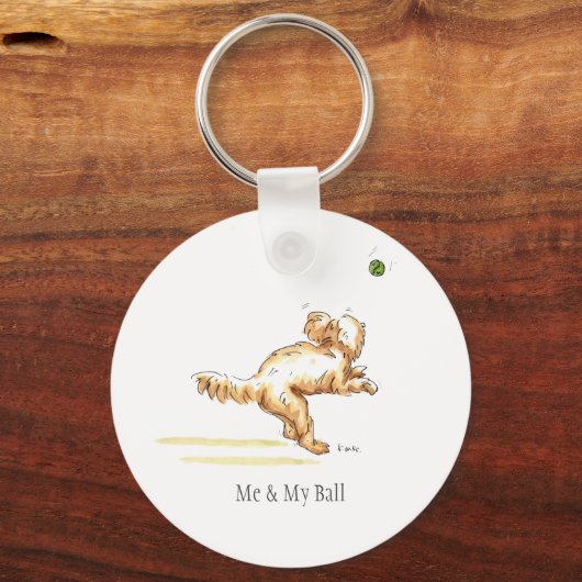 Cockapoo Dog Keyring Sleutelhanger (Voorkant)