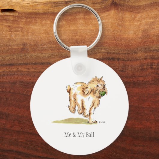 Cockapoo Dog Keyring Sleutelhanger (Voorkant)