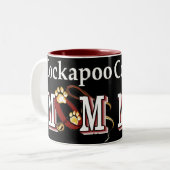 Cockapoo Dog Mam Gifts Tweekleurige Koffiemok (Voorkant links)