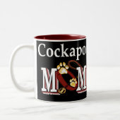 Cockapoo Dog Mam Gifts Tweekleurige Koffiemok (Links)