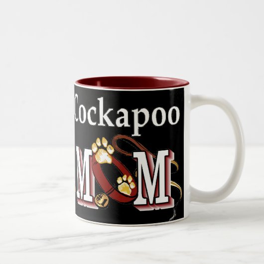 Cockapoo Dog Mam Gifts Tweekleurige Koffiemok (Rechts)