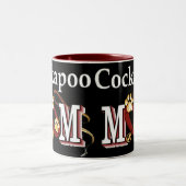 Cockapoo Dog Mam Gifts Tweekleurige Koffiemok (Center)